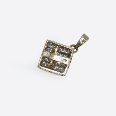 14K Yellow Gold Diamond Pendant Earring Set 1 50tdw 4 4gr