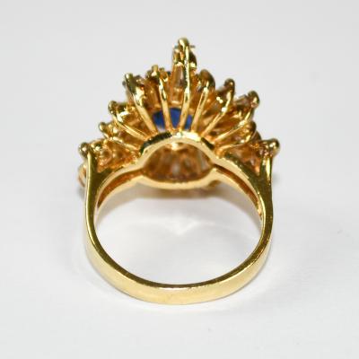 14K Yellow Gold Sapphire and Diamond Jewelry Set