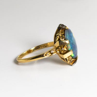 14K Yellow Gold Vintage Opal Ring 3 5g