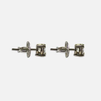 14k White Gold Diamond Stud Earrings 0 65ct