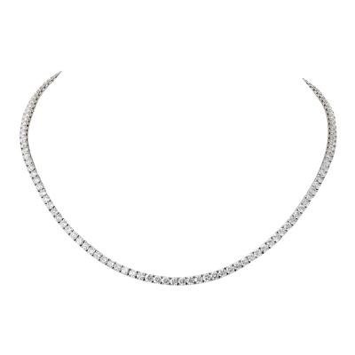 15 45CTTW ROUND DIAMOND RIVIERA NECKLACE