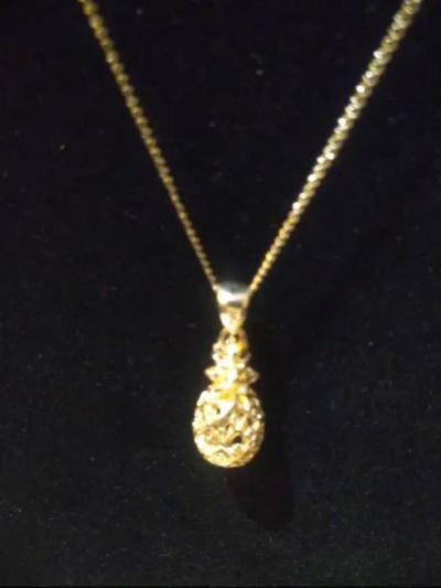 15 Sterling Silver Pineapple Pendant Necklace