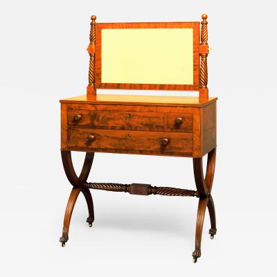 Extremely Fine Rare Curule Base Mahogany Dressing Bureau c 1810 1815