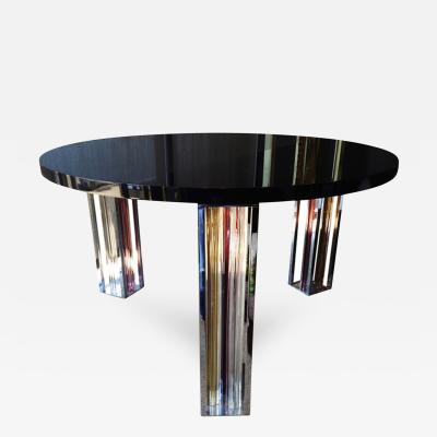 Rodolfo Dordoni Murano Glasss Chrome Dining Table by Rodolfo Dordoni for Venini Spazio