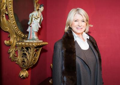 Martha Stewart. Photo: Carl Timpone. Courtesy Sharp Communications and the Winter Antiques Show.