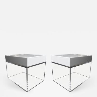 Cain Modern Stunning Side Tables Benches in Lucite and Corian by Cain Modern