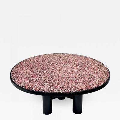 Etienne Allemeersch Coffee table in Rhodochrosite and resin by Etienne Allemeersch circa 1970