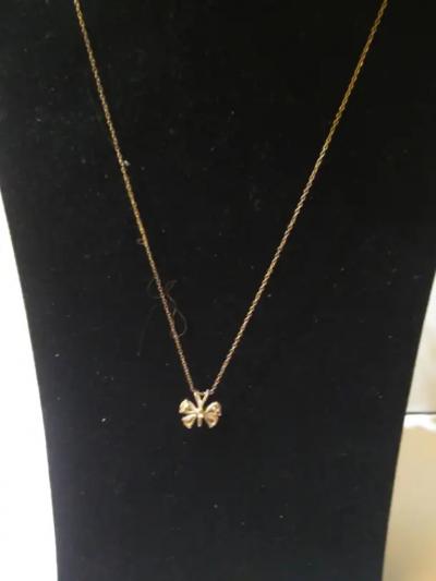 16 Sterling Silver Necklace with Sterling Silver Butterfly Pendant