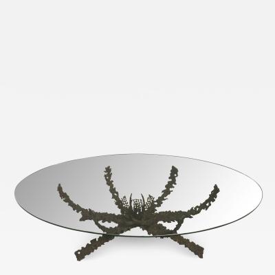 Daniel Gluck Brutalist Bronze Sculptural Coffee Table by Daniel Gluck