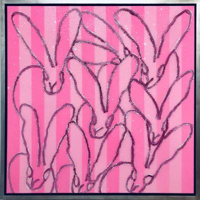 Striped Diamond Bunnies, 32 x 32