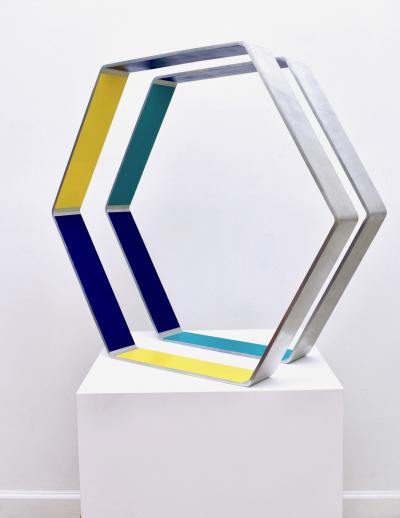 KX2, Hx2 III (Diptych), Aluminum and Enamel, 30x38x18"