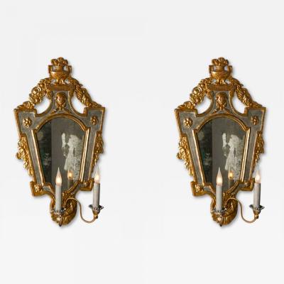 Pair of Mirror Sconces Italy 18th Century