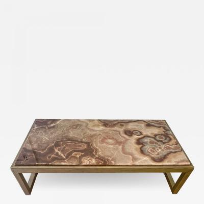 Agate and Brass Coffee Table