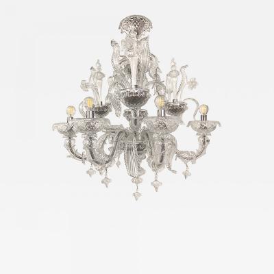  SimoEng Transparent Murano Style Glass Chandelier