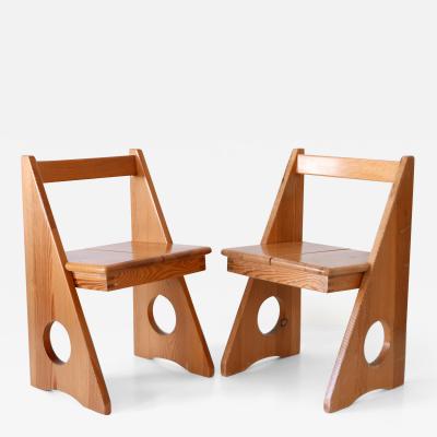 Gilbert Marklund Set of Two Childrens Chairs by Gilbert Marklund for Furusnickarn Sweden 1970s