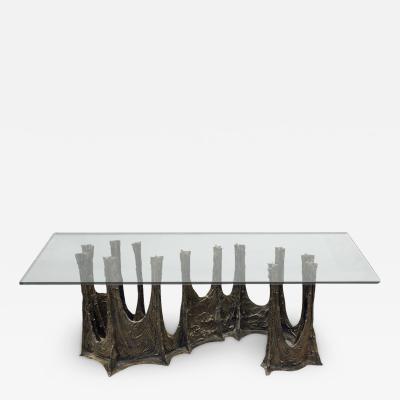 Paul Evans Paul Evans Sculptured Metal Dining Table 1969 signed and dated 