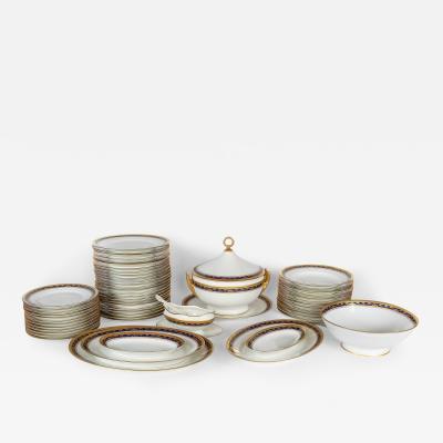 Richard Ginori Empire Style Porcelain Dinner Set for 12 Persons by Richard Ginori