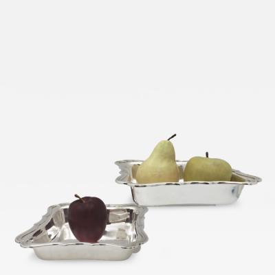  Cardeilhac Cardeilhac French Sterling Silver Pair of Vegetable Bowls in Art Deco Style