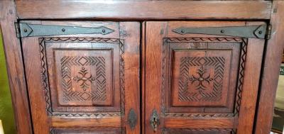 16C Spanish Oak Writing Cabinet Important
