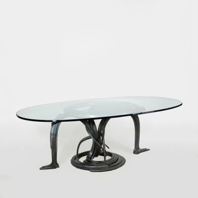 Albert Paley Forged Steel Dining Table 1984