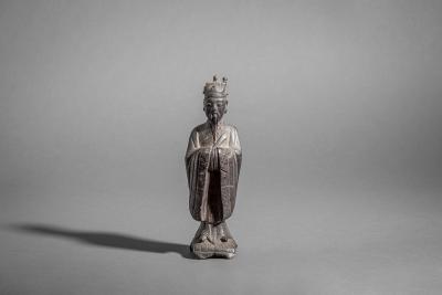 16th Century Chinese Standing Bronze Figure of a Nobleman