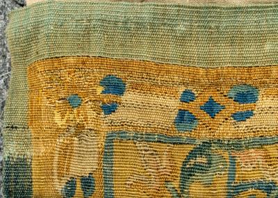 16th Century Enghien Dutch Wool Silk Flora Fauna Tapestry