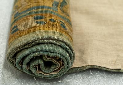 16th Century Enghien Dutch Wool Silk Flora Fauna Tapestry