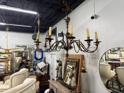 16th Century Italian Wrought Iron Chandelier