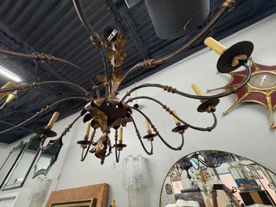 16th Century Italian Wrought Iron Chandelier