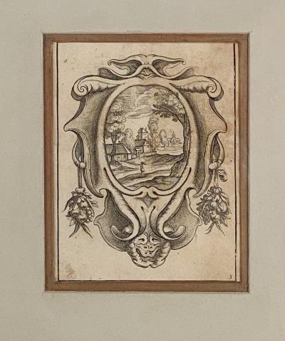 16th or 17th Century Engraving of Baroque Themes