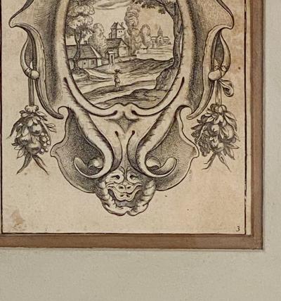16th or 17th Century Engraving of Baroque Themes