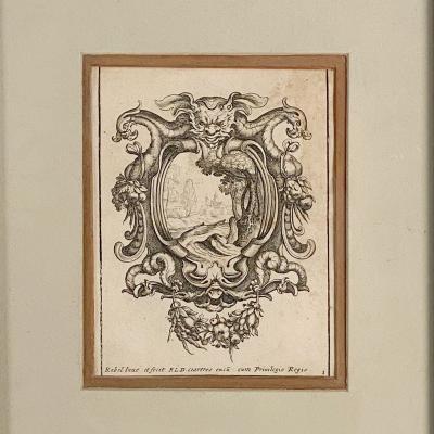 16th or 17th Century Engraving of Baroque Themes