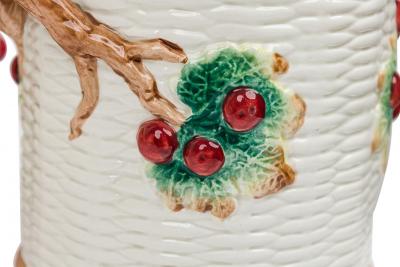 17 Piece Vintage Ceramic Mushroom and Berry Motif Crockery Set