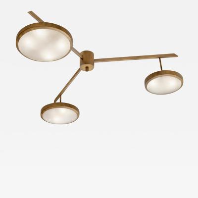  form A Tre Ceiling Light by Gaspare Asaro Bronze Finish