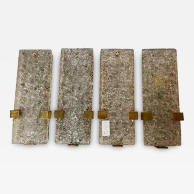 Serge Mouille 1963 Pair Dallux Sconces Attributed to Serge Mouille Brass Glass St Gobain