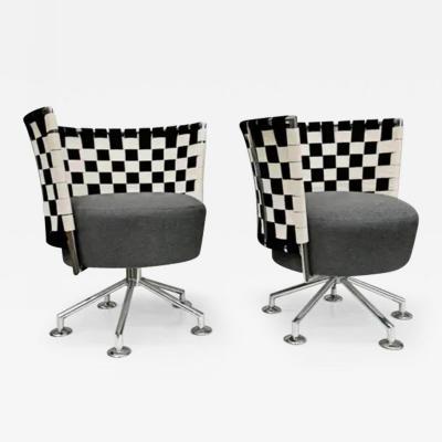 Peter Maly Circus Armchairs in Steel and Fabric by Peter Maly 1990s