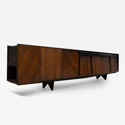 Carlo Hauner Mid Century Modern 11 5 Credenza in Hardwood Carlo Hauner Martin Eisler