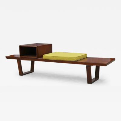 Carlo Hauner Brazilian Modern Bench in Hardwood by Carlo Hauner for Forma Brazil c 1950