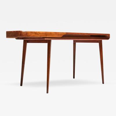 Carlo Hauner Mid Century Modern Dining Table in Caviuna Hardwood by Carlo Hauner 1950s Brazil