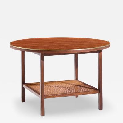 Paul McCobb Paul McCobb for Calvin Mid Century Walnut and Cane Coffee Table