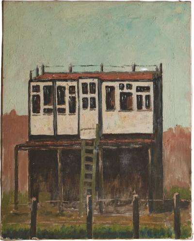 Henri Rik van Kogelenberg Henri Rik van Kogelenberg Flemish Dovecote Oil on Canvas Belgium 1960s