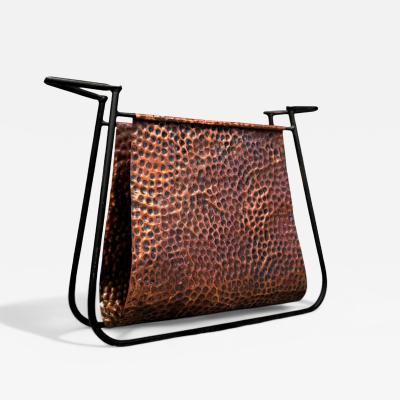  Martin Eisler Carlo Hauner Magazine Rack in Copper and painted metal Forma 1950s Lot 670