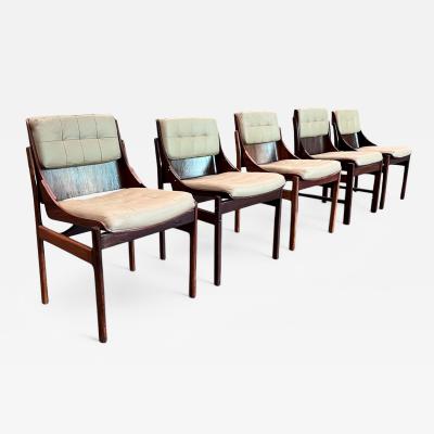 Jorge Zalszupin Set of 5 Chairs in Rosewood Leather Jorge Zalszupin 1960s Lot 114 158 378