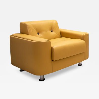 Jorge Zalszupin Armchair in Yellow Leather Jorge Zalszupin 1970s Lot 146