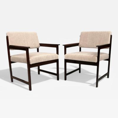  Jorge Jabour Pair of Armchairs in Rosewood Mohair Jorge Jabour 1960s Lot 442