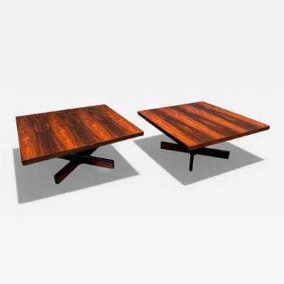 Jorge Zalszupin Chanceler Side Tables in Rosewood and Metal Jorge Zalszupin 1960s Lot 852