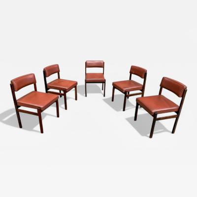 Sergio Rodrigues Brazilian Modern Set of 5 Tiao Dining Chairs Sergio Rodrigues 1959