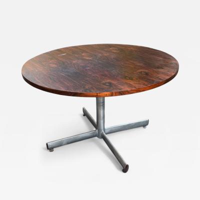 Jorge Zalszupin Round Dining Table in Hardwood and Metal Jorge Zalszupin 1960s Lot 40