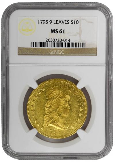 1795 10 9 Leaves Draped Bust NGC MS61