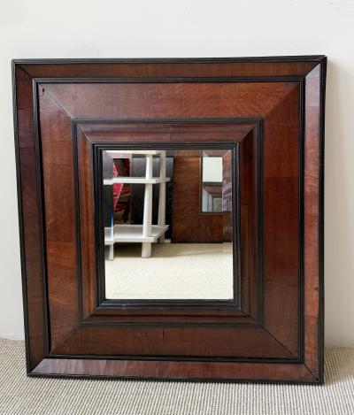 17TH CENTURY FRAME WITH BEVELED MIRROR